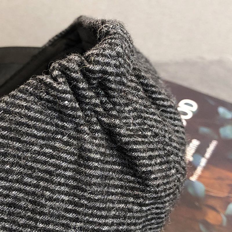 Män Ull Varm Retro Brittisk Stil Ung Målare Hat Basker Hat Fram Hat Flat Hat