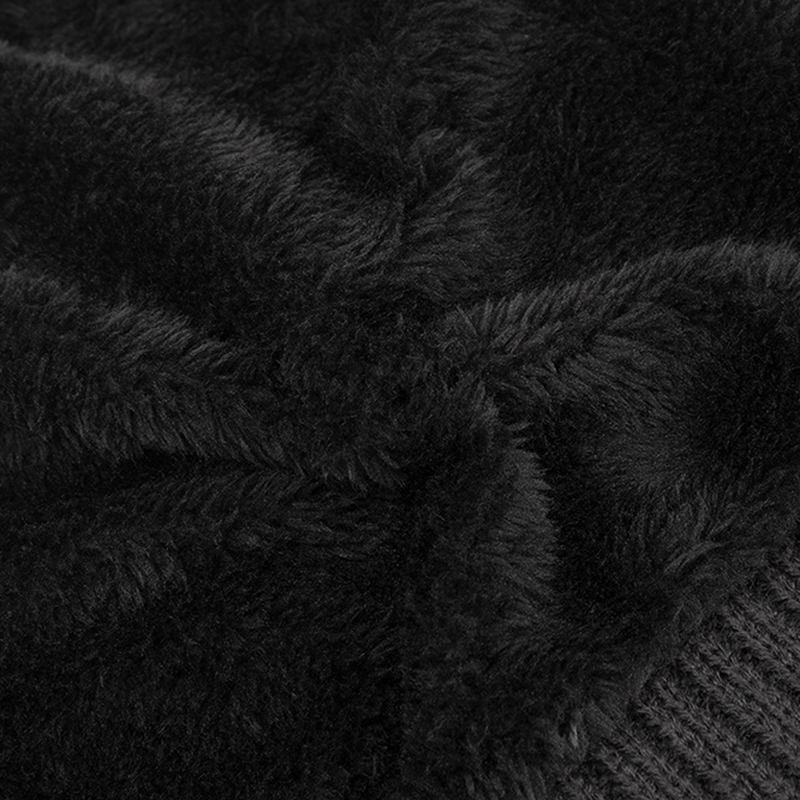 Män Vinter Tjocka Brättelös Stickad Mössa Slouch Beanie Kepsar