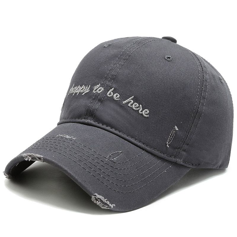 Mäns Enfärgade Brevbroderier Soft Top Cap