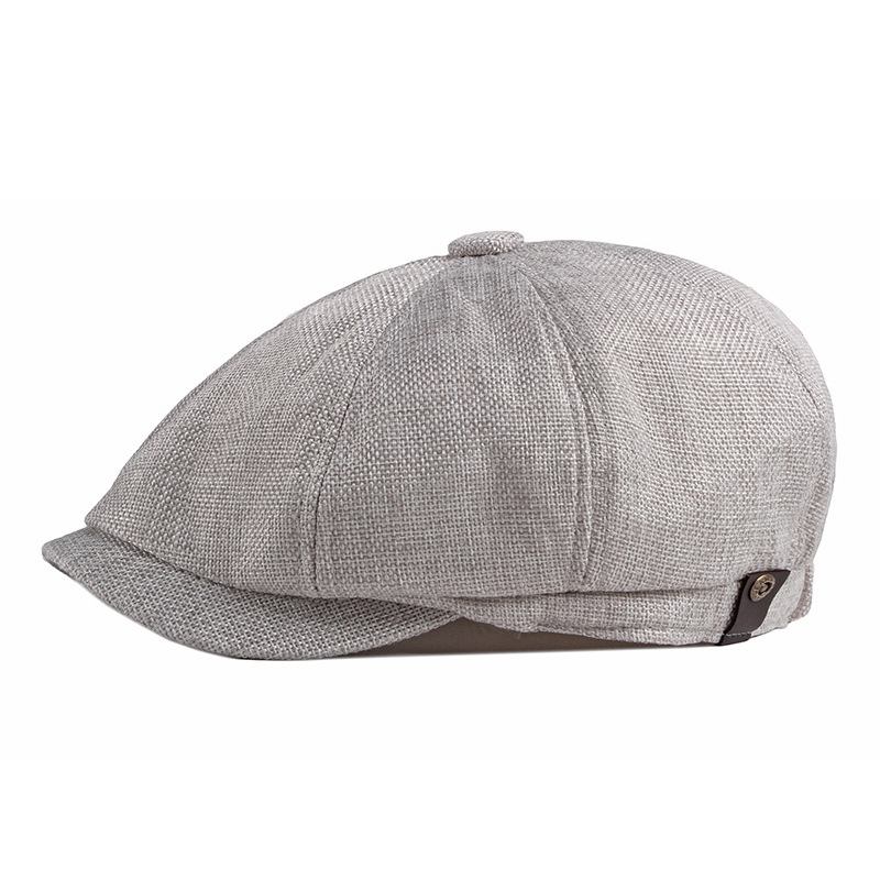 Octagonal Hat Herr Vår Och Sommar Tunt Linne Andas And Tongue