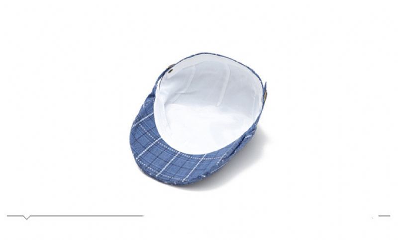 Peaked Keps Framåt Keps Rutig Baseball Keps Visir Basker Solhatt