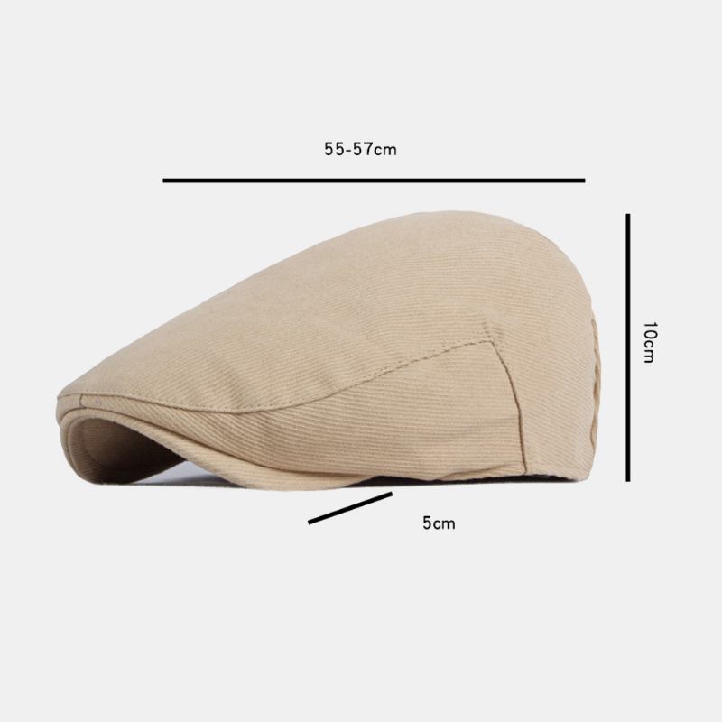 Randiga Baskrar För Män Bomull Casual Solskyddshorts Flat Kepsar Newsboy Hatt Peaked Cap Framåt