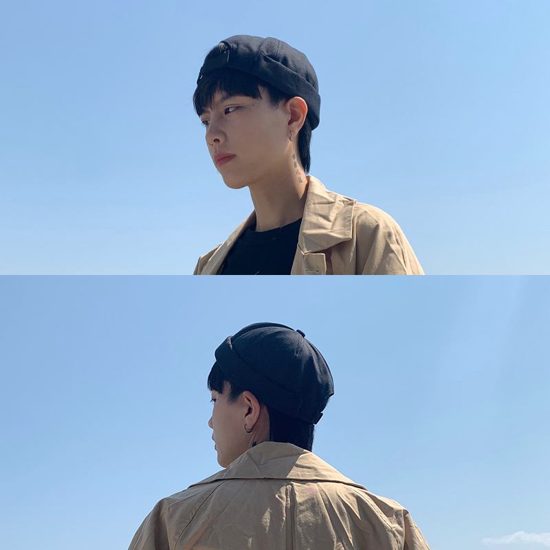Retro Melonhatt Manlig Fyra Årstider Hiphop Koreansk Version Av Baskerhatt Street Hipsters Hattar Utan Takfot Hyresvärd Kvinnor