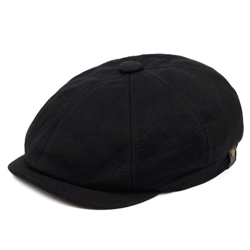 Retro Mode Manlig Brittisk Vild Basker Åttkantig Hatt