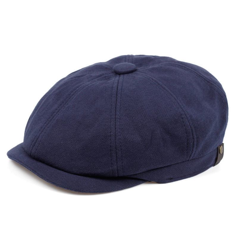 Retro Mode Manlig Brittisk Vild Basker Åttkantig Hatt