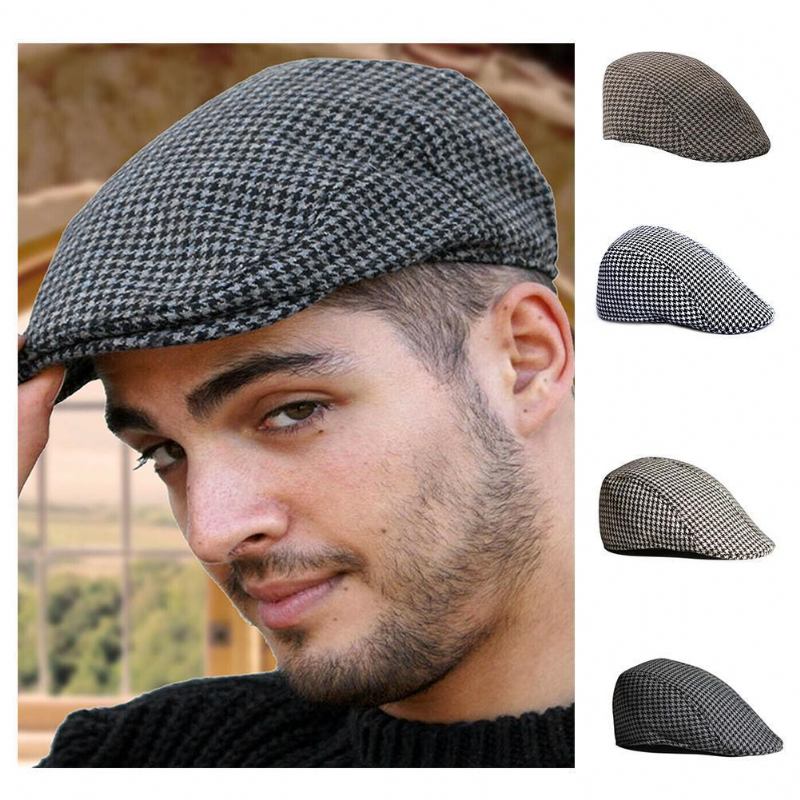 Rutnät Förälder-barn Ylle Basker Casual Houndstooth Hatt
