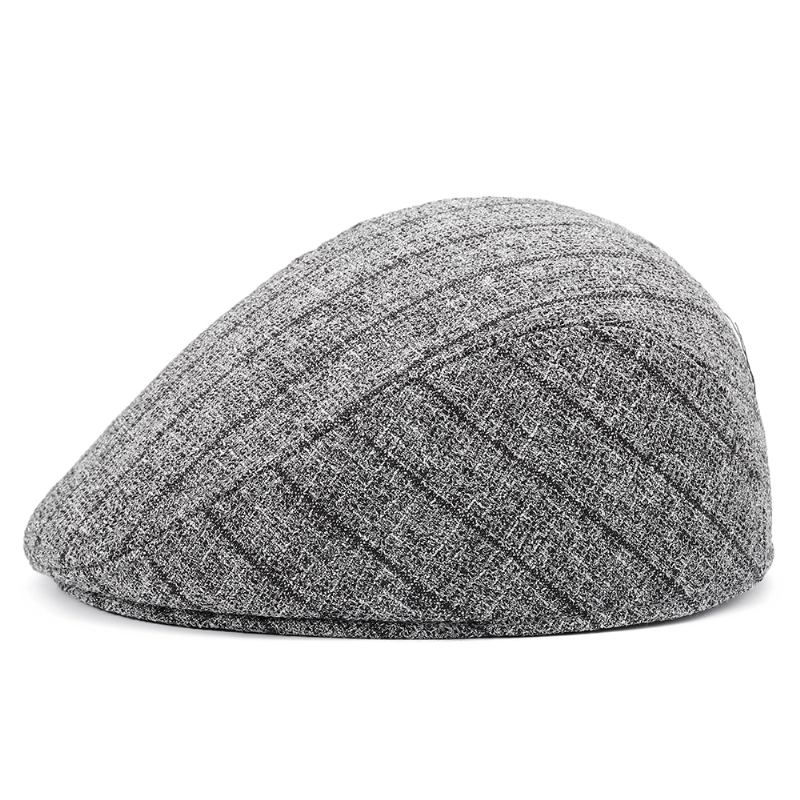 S/m/l Randig Pappa Casual Medelålders Baskerhatt Bekväm Linne Gammal Herr Forward Kepsar