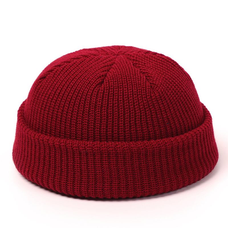 Stickade Mössor För Kvinnor Skullcap Herr Mössa Vinter Retro