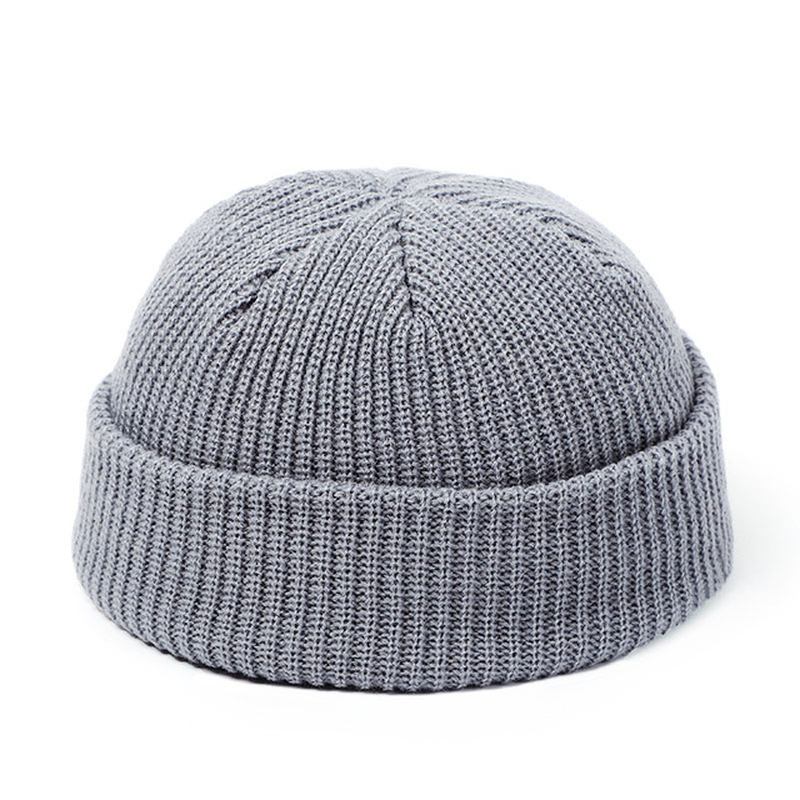 Stickade Mössor För Kvinnor Skullcap Herr Mössa Vinter Retro