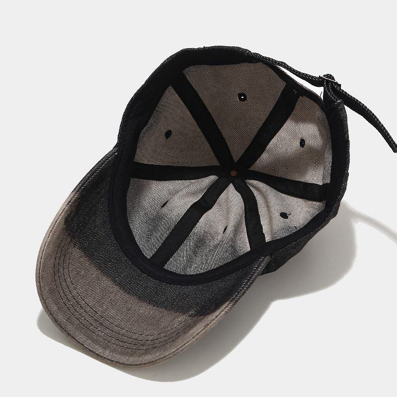 Tvättad Denimsömnad Basebollkeps För Män Och Kvinnor Utomhussolskydd