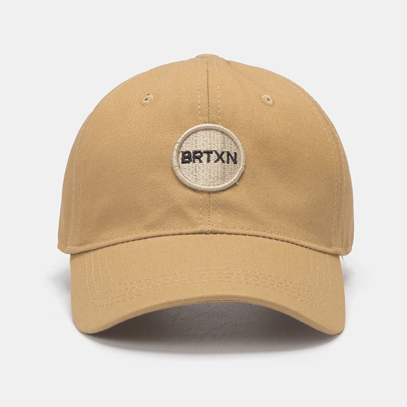 Unisex All-match Bomullsbrev Rund Etikettbroderi Solskyddsbaseballkeps