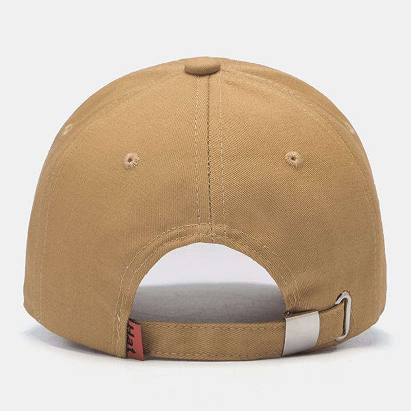 Unisex All-match Bomullsbrev Rund Etikettbroderi Solskyddsbaseballkeps