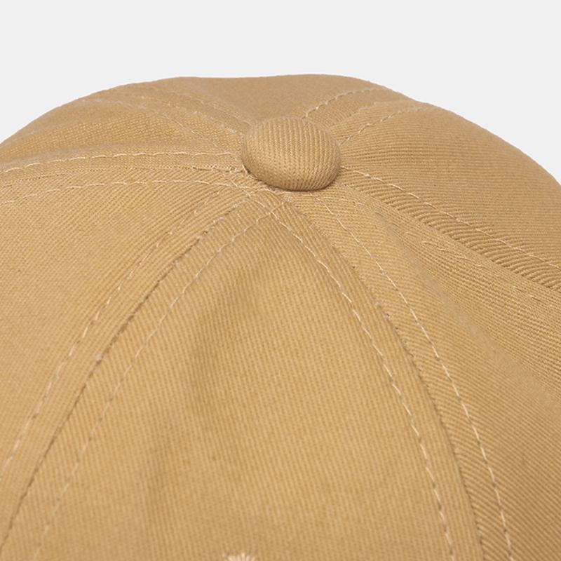 Unisex All-match Bomullsbrev Rund Etikettbroderi Solskyddsbaseballkeps