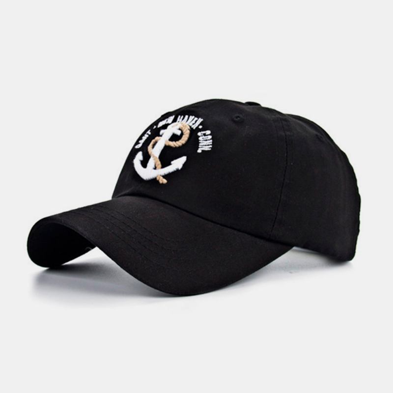 Unisex Avslappnad Justerbar Keps Båtankare Broderi Utomhus Murgröna Keps Baseball Hattar