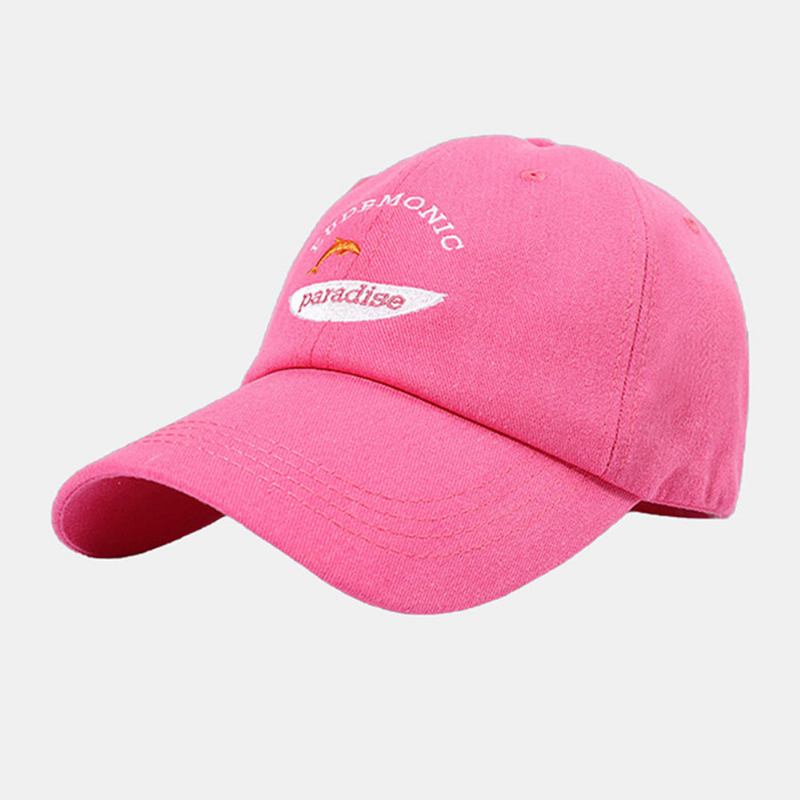 Unisex Bokstäver Broderi Baseball Hattar Bomull Små Fisk Mönster Enkel Solskyddsmedel Murgröna Keps