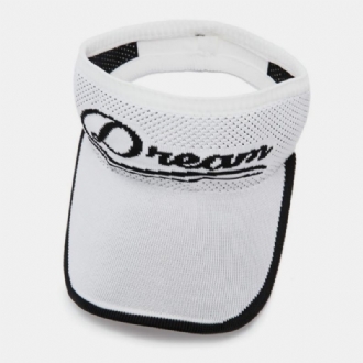 Unisex Bokstavsmönster Förlängd Brätte Solskyddsmedel Solskydd Utomhusresor Strandhatt Tom Top Keps Stickad Mössa