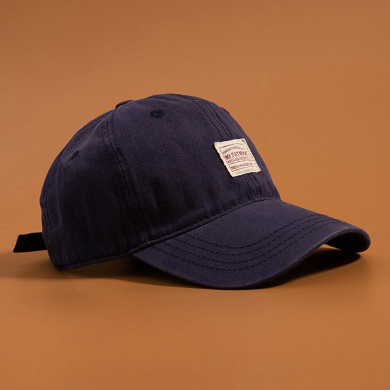 Unisex Bomull Massiv Mjuk Topp Baseballkeps Bokstäver Mönster Patch Mode Solskyddshatt