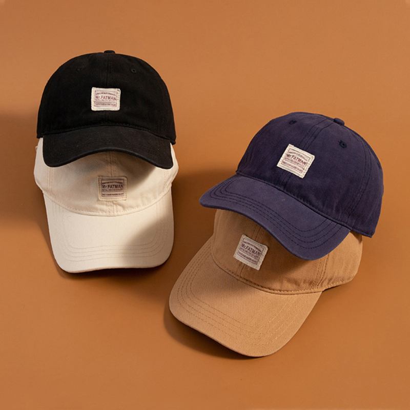 Unisex Bomull Massiv Mjuk Topp Baseballkeps Bokstäver Mönster Patch Mode Solskyddshatt