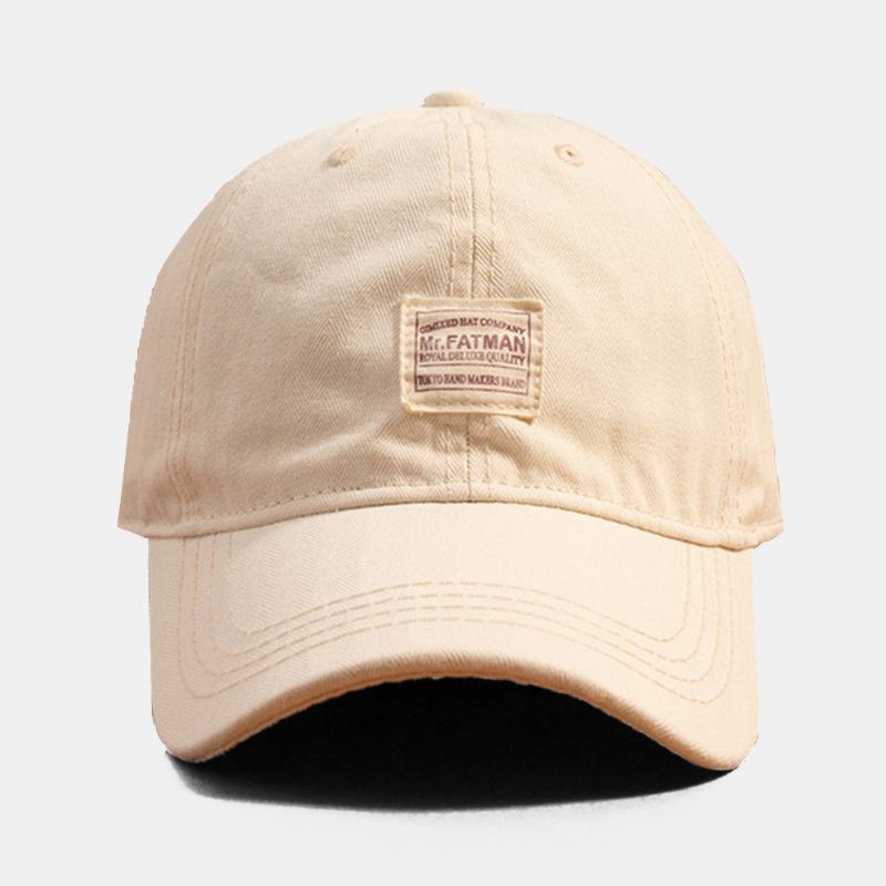 Unisex Bomull Massiv Mjuk Topp Baseballkeps Bokstäver Mönster Patch Mode Solskyddshatt