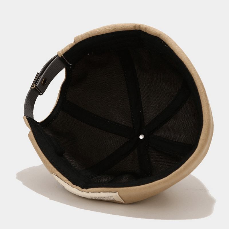 Unisex Bomullslapp Bokstavsmönster Justerbar Casual Solskydd Utan Brätte Beanie Hyresvärd Keps Skalkeps