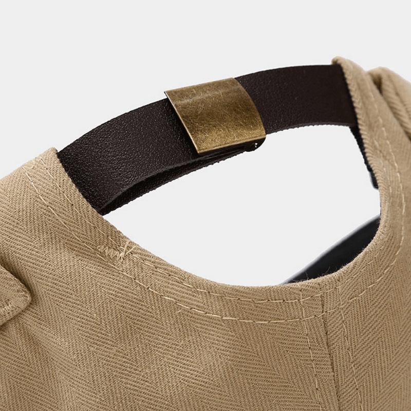 Unisex Bomullslapp Bokstavsmönster Justerbar Casual Solskydd Utan Brätte Beanie Hyresvärd Keps Skalkeps