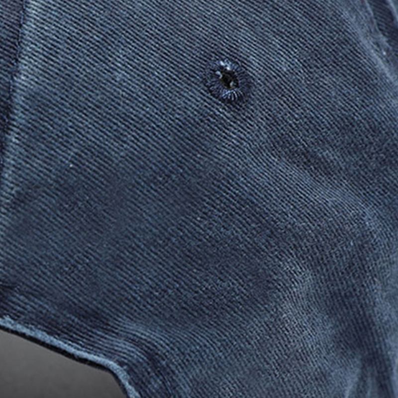 Unisex Brevbroderilapp Kontrastfärgad Basebollkeps Softtop Distressed Denim Golf Tenniskeps Solhatt