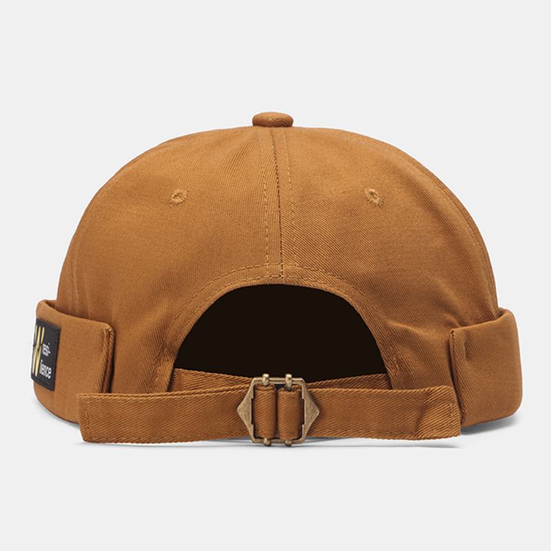 Unisex Brevetikettslapp Justerbar Hyresvärdsmössa Hip Hop Sport Solskydd Brädelös Mössa Dödskallemössa