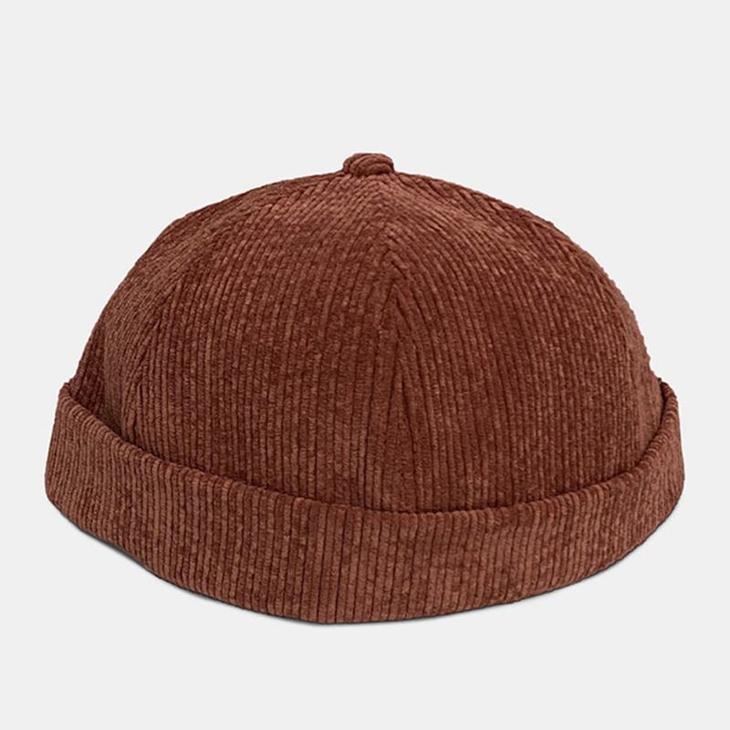 Unisex Enfärgad Justerbar Manchester Keps Casual Vild Solskydd Utan Brätte Beanie Landlord Cap