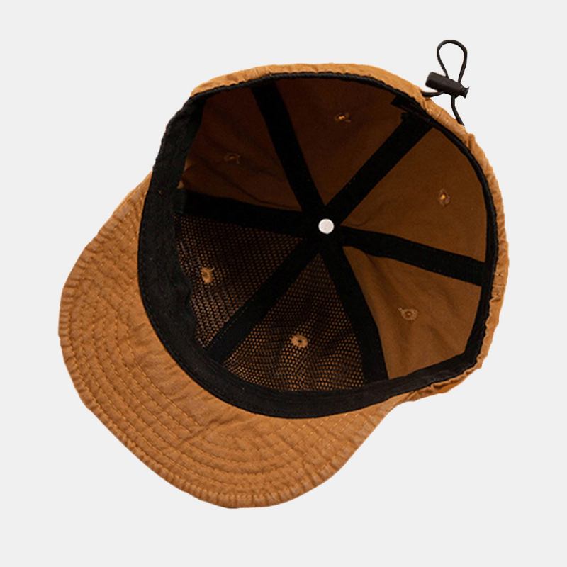 Unisex Enfärgade Kort Sort Brätte Snapback Hat Casual Wild Elastiskt Band Baseball Keps