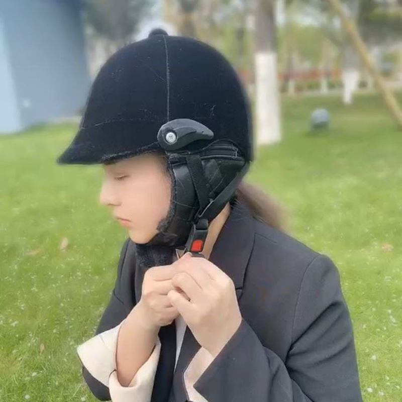 Unisex Hästhjälm I Svart Mocka
