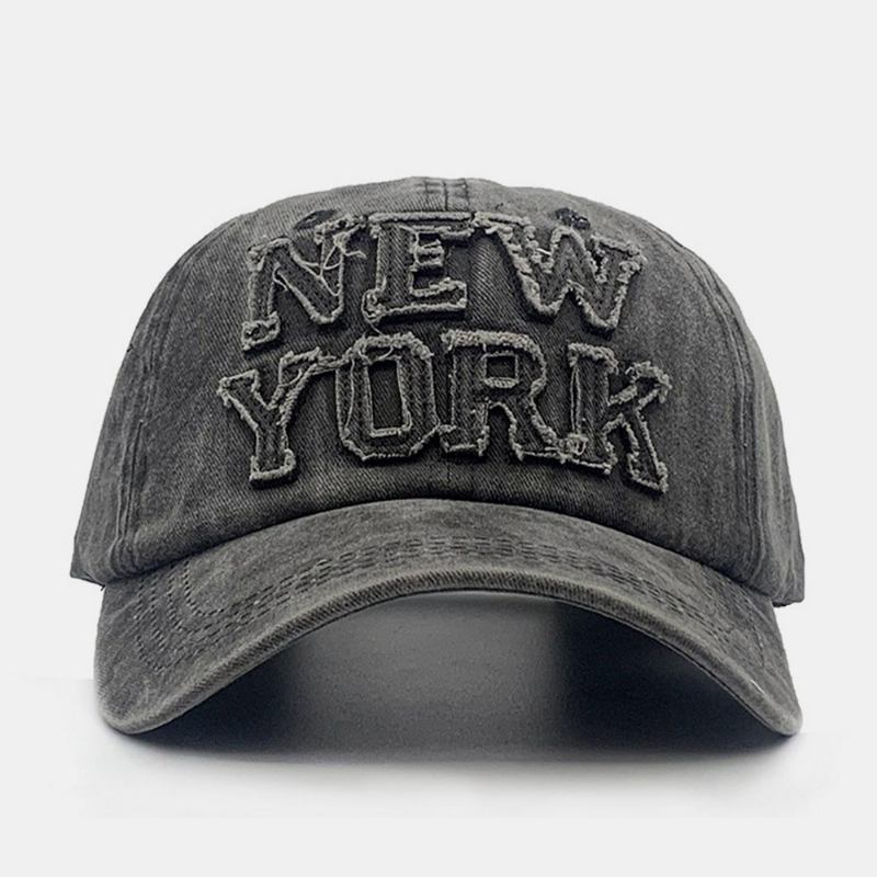 Unisex Made-gammal Justerbar Monterad Keps Bomull Bokstavssömmar Mode Baseball Keps