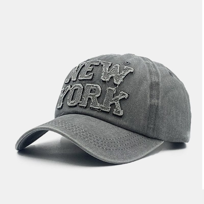 Unisex Made-gammal Justerbar Monterad Keps Bomull Bokstavssömmar Mode Baseball Keps