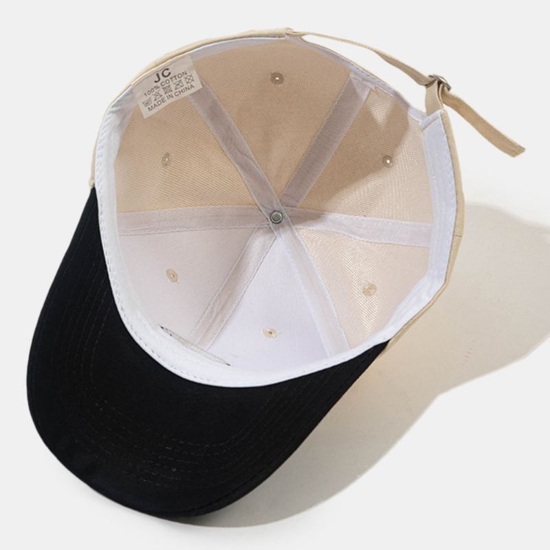 Unisex Sydd Lappbokstavsbroderi Basebollkeps Casual Wild Dome Justerbar Färgmatchande Toppmössa