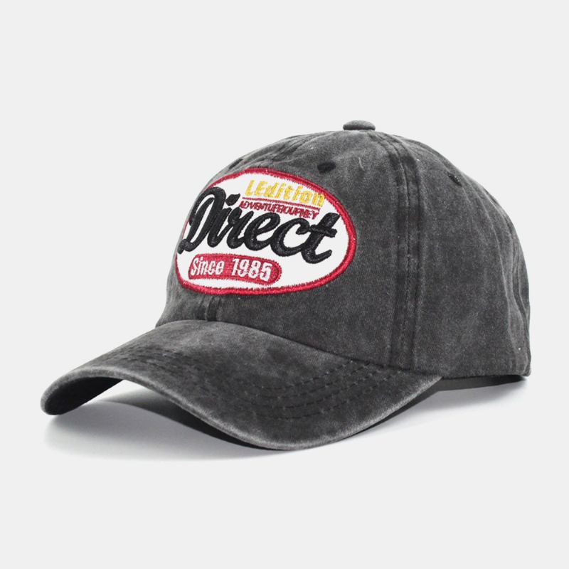 Unisex Tredimensionell Brevbroderi Patch Twill Keps Retro Casual Vild Justerbar Solkräm Baseball Keps