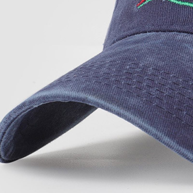 Unisex Tvättad Enfärgad Bokstavsmönster Broderi All-match Solskydd Tom Topphatt Baseballkeps