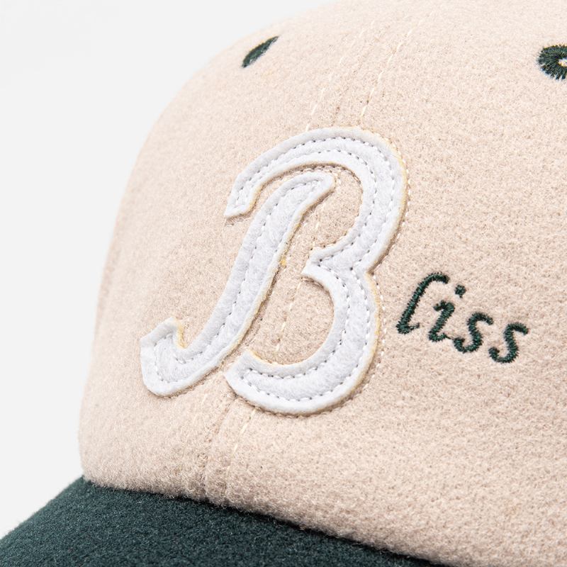 Unisex Ylletyg Färg Kontrast Patchwork Brevlapp Broderi Värme Vintage Baseballkeps