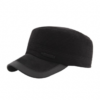 Vinter Vintage Manchester Förtjocka Öronkåpor Militär Stil Hatt Utomhus Ski Cadet Army Cap