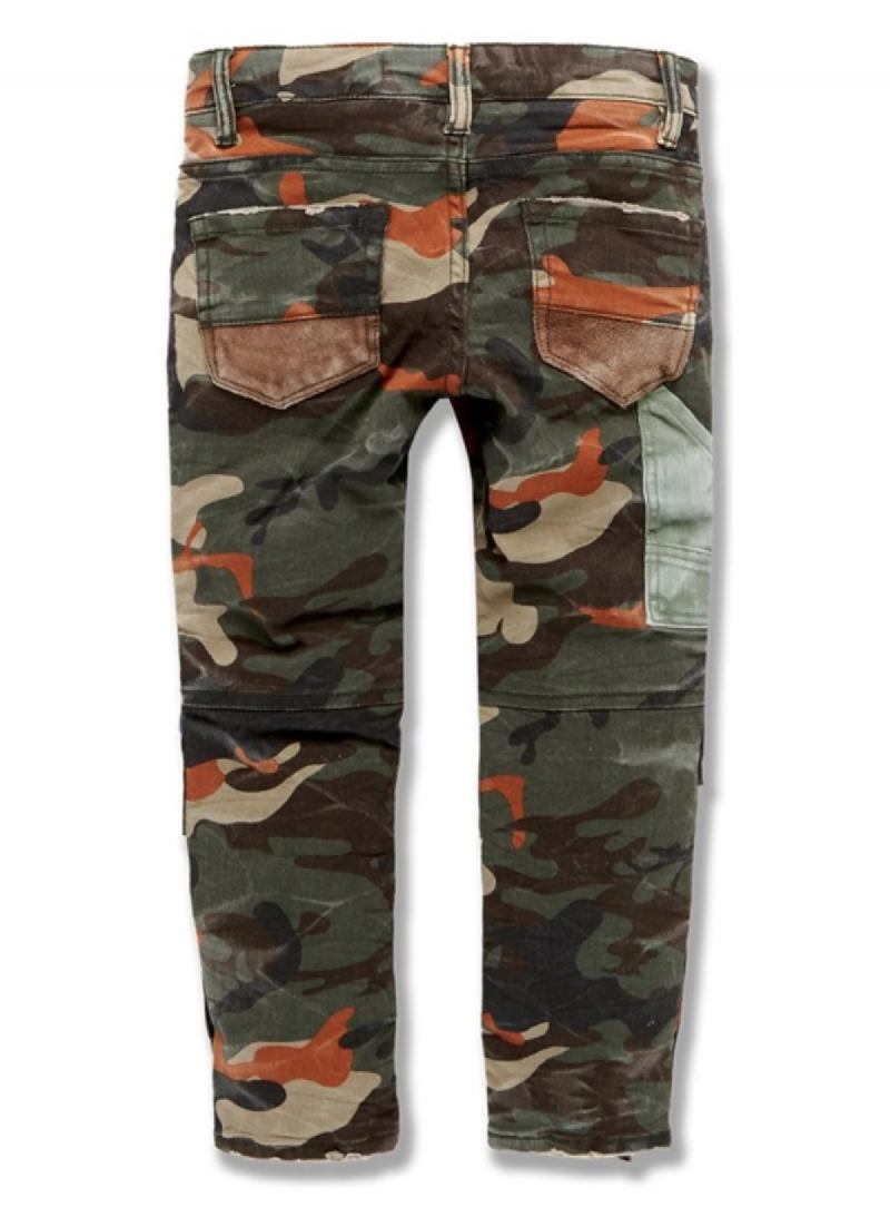 Jeans Med Raka Ben För Män Med Knapphål