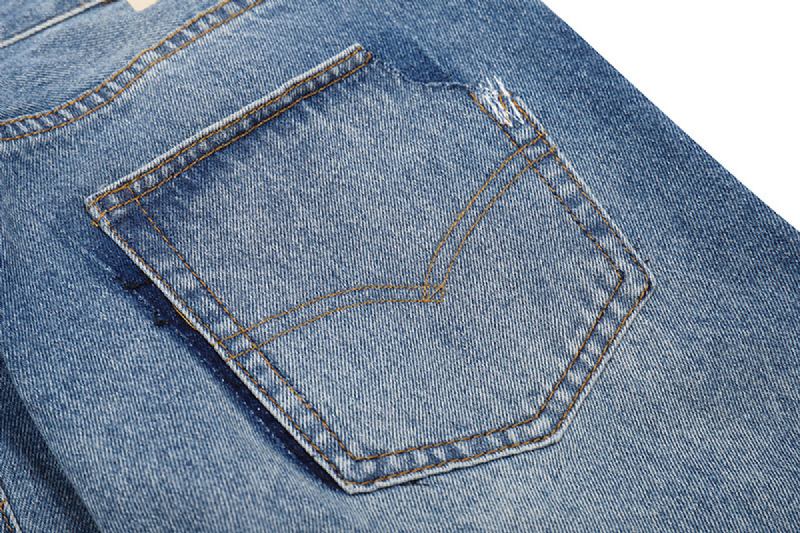 Mode Tungindustri Förstör Sömmar För Slimmade Jeans