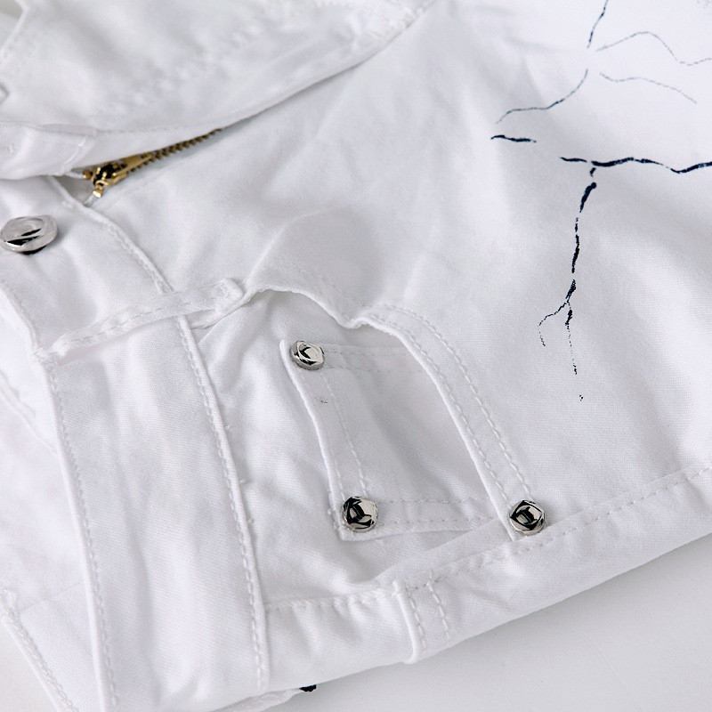 Slim Slim Jeans Med Personligt Tryck