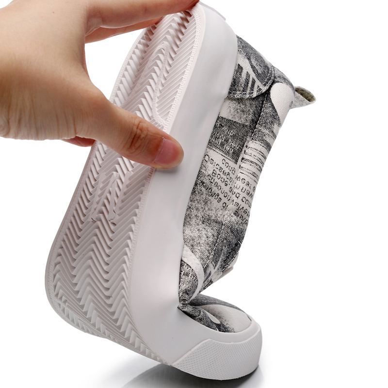 Män Canvas Andas Slip On Casual Court Flat Shoes