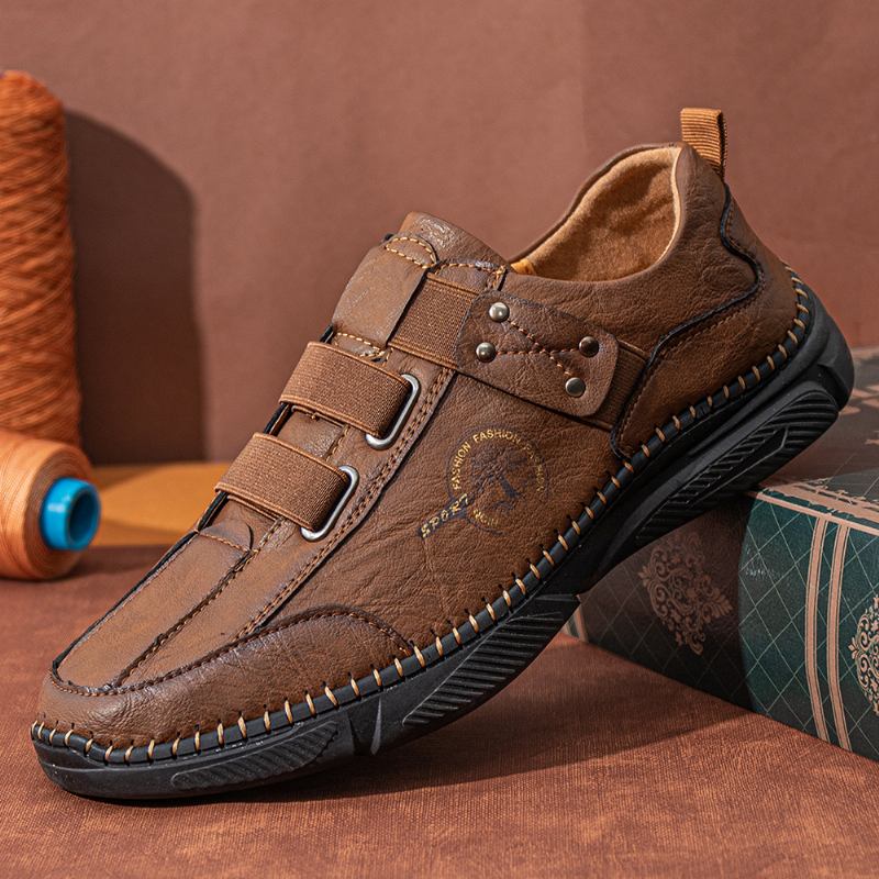 Män Kohud Handsömmar Hook&loop Casual Mjuka Körskor