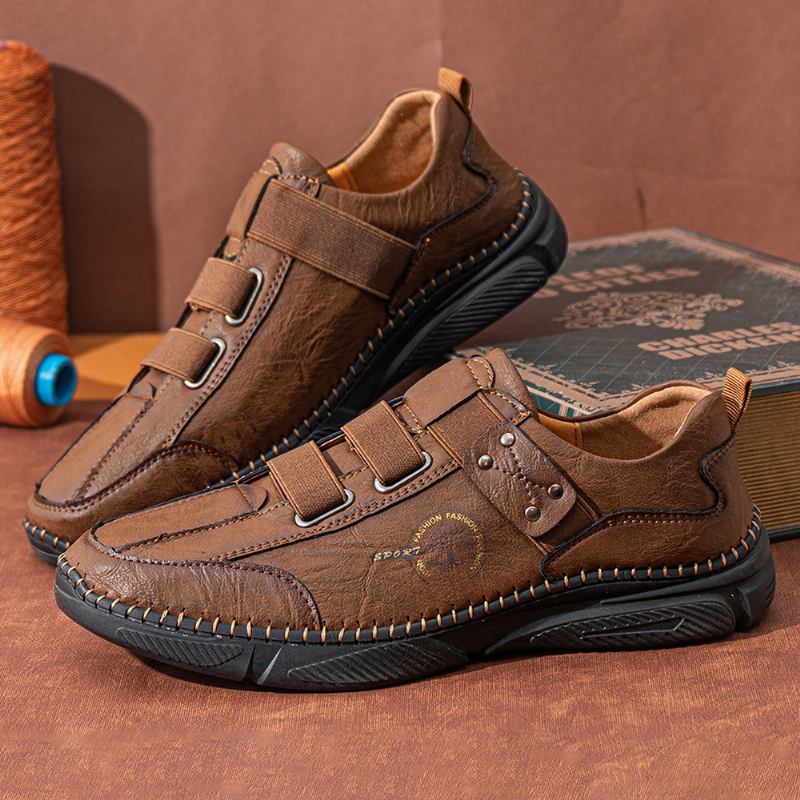 Män Kohud Handsömmar Hook&loop Casual Mjuka Körskor