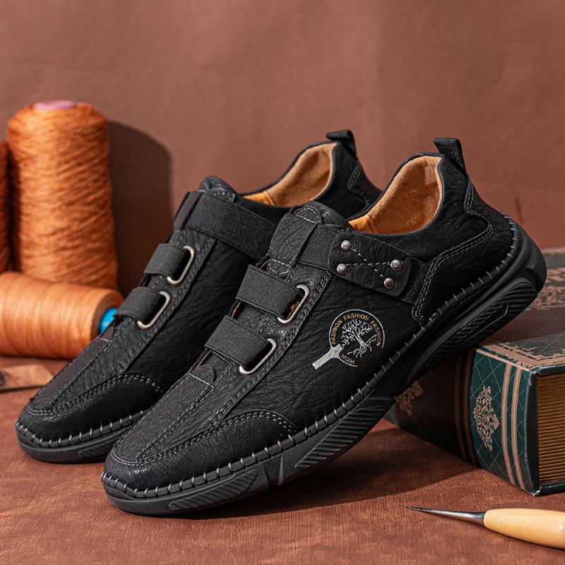 Män Kohud Handsömmar Hook&loop Casual Mjuka Körskor