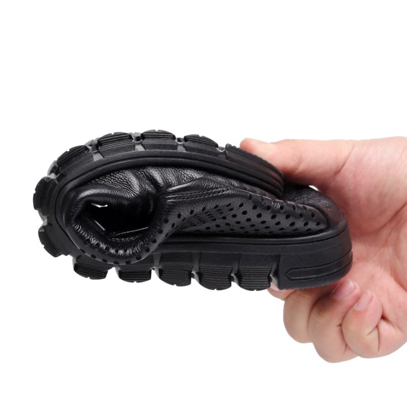 Män Mikrofiber Andas Ihålig Halkfri Sula Slip On Casual Shoes