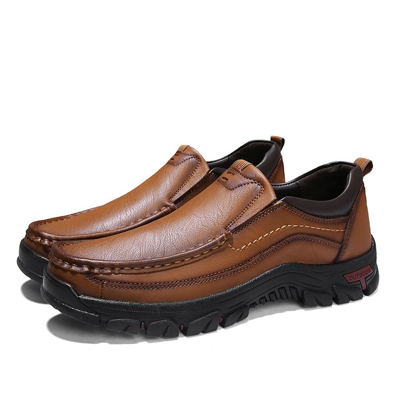 Män Mjuk Kohud Halkbeständig Sula Daily Business Casual Loafers