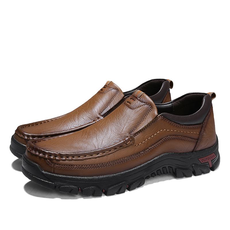 Män Mjuk Kohud Halkbeständig Sula Daily Business Casual Loafers