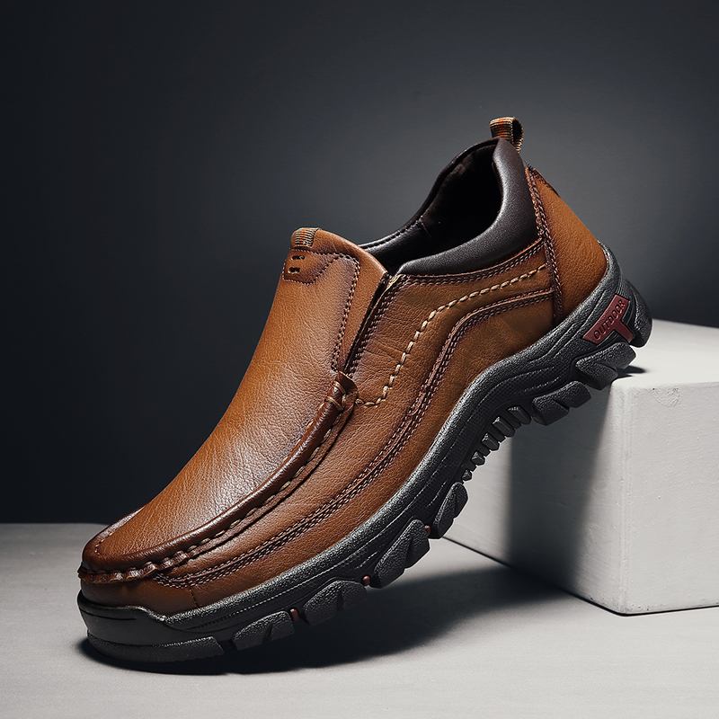 Män Mjuk Kohud Halkbeständig Sula Daily Business Casual Loafers