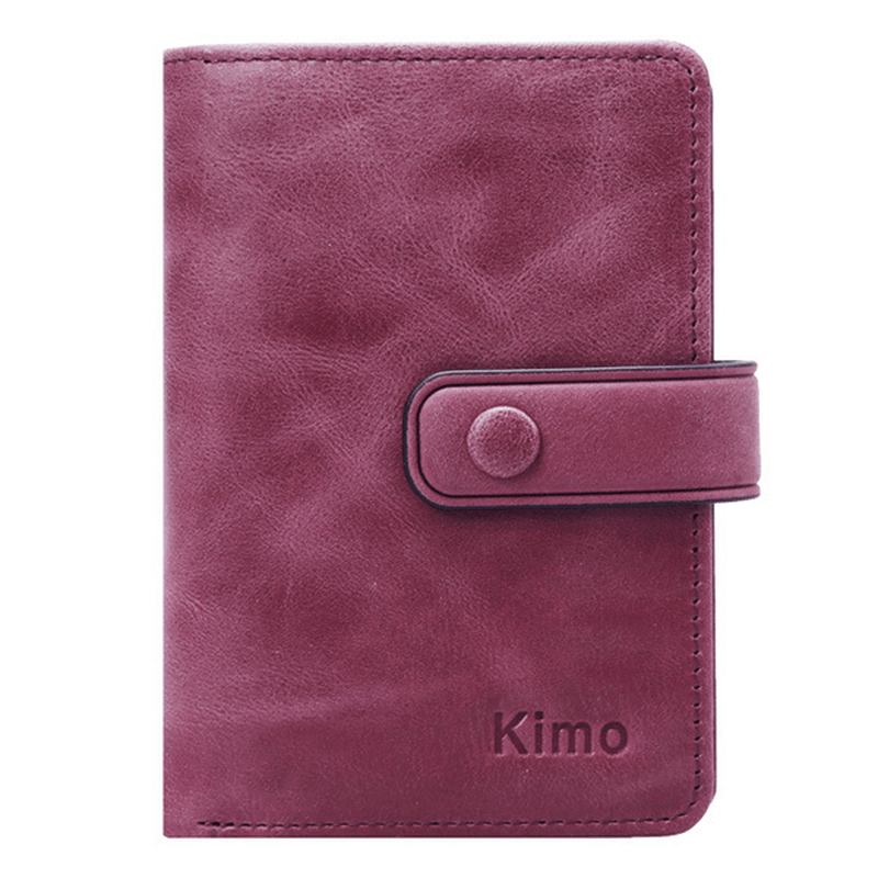 12 Kortplatser Damer I Äkta Läder Minimalistisk Elegant Kort Plånbok Korthållare
