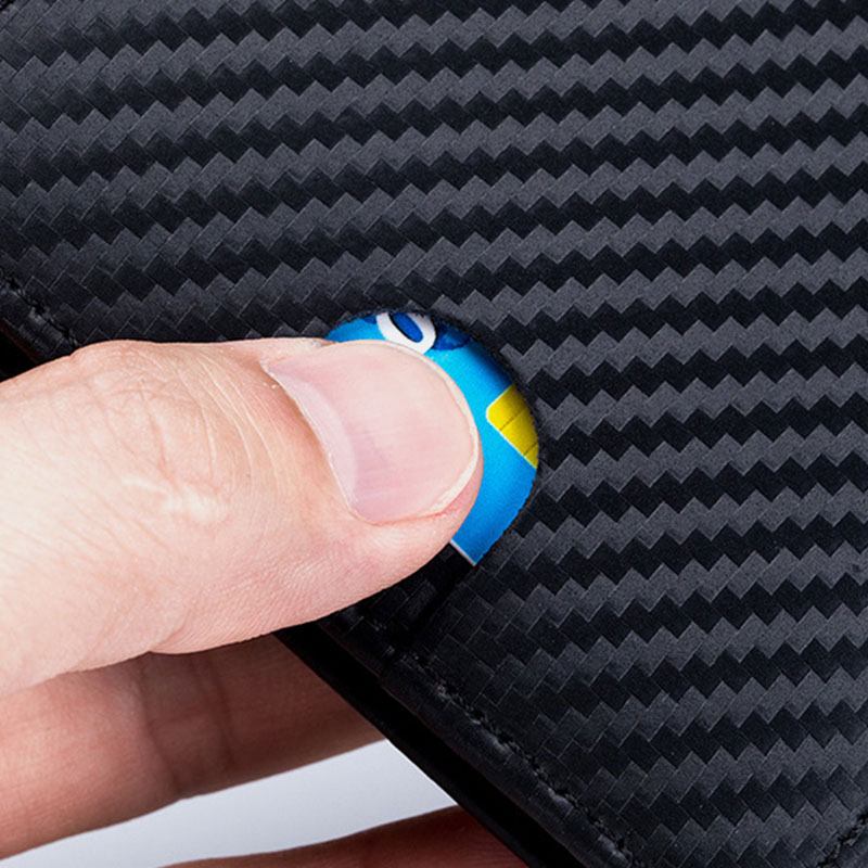 Äkta Läder Mjuk Pläd Bifold Plånbok Fiber Ultra-tunn Skinnplånbok För Män